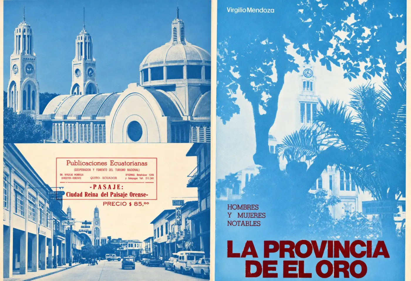 Portada y contraportada del libro Portada del libro La provincia de El Oro - Hombres y mujeres notables