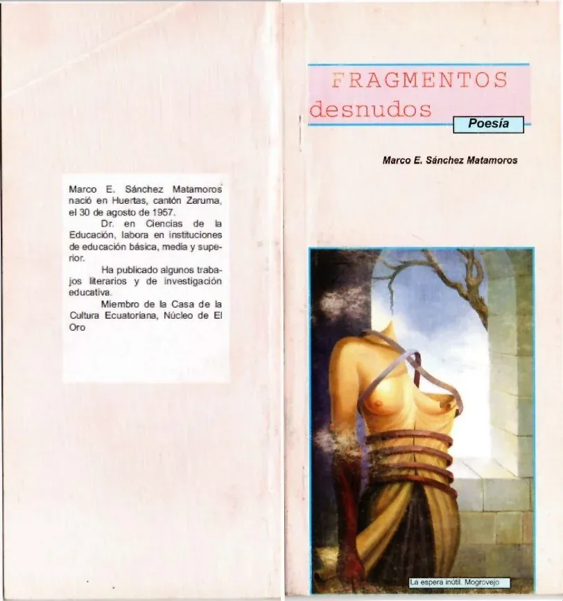 Portada y contraportada del libro Fragmentos desnudos